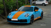 Porsche 911 Carrera của ái nữ nhà Minh Nhựa được làm đẹp theo phong cách Gulf Livery