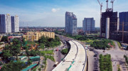 Đường vành đai 3 trên cao đoạn Mai Dịch - cầu Thăng Long đã thành hình