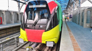 Đoàn tàu đầu tiên tuyến đường sắt Nhổn-Ga Hà Nội lăn bánh chạy thử