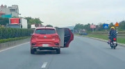 Thanh Hoá: Xử phạt, tước bằng nữ tài xế lái xe không đóng cửa