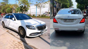 Hà Nội: Mercedes-Benz S-Class độ Maybach dùng băng dính che biển số để “né” phạt nguội