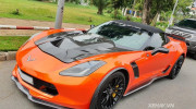 Cận cảnh Chevrolet Corvette Z06 Convertible độc nhất Việt Nam với tùy chọn mui carbon hầm hố