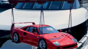 Siêu phẩm Ferrari F40 được cẩu lên du thuyền hạng sang