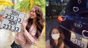 Ca sỹ Hương Ly mua Kia Sedona thế hệ cũ nhưng lại bốc được biển số 