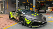 Sài Gòn: Lamborghini Huracan xanh cốm thay áo mới cực kì cá tính