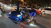 Siêu phẩm Lamborghini Aventador S bị motor đâm 