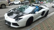 Bắt gặp “siêu bò” Lamborghini Aventador Roadster độ Novitec dạo phố Hà Nội