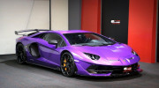 Cận cảnh siêu phẩm Lamborghini Aventador SVJ màu tím độc nhất thế giới tại Trung Đông