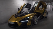 McLaren Senna với dàn áo chrome hoàng kim sáng bóng bị 