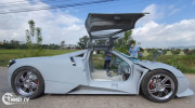 Nhóm bạn trẻ Quảng Ninh hoàn thiện Pagani Huayra tự chế từ xe Toyota cũ