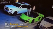 Thanh niên say xỉn đập phá loạt xe sang, siêu xe phải đền bù ít nhất 3,5 tỷ VNĐ