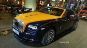 Độ mui vàng rực rỡ, Rolls-Royce Dawn đầu tiên tại Việt Nam dạo phố đêm