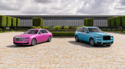 Rolls-Royce Ghost màu hồng Friskee Pink và Cullinan Black Badge nổi bật tại Monterey 2021