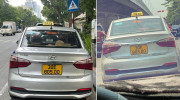 Hà Nội: Dùng băng dính để gian lận biển số xe, tài xế taxi bị phạt 5 triệu đồng
