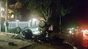 Lái xe taxi đâm xe máy làm 3 người chết có nồng độ cồn trong máu rất cao