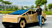 Chàng trai 9X chế tạo xe Tesla Cybertruck bằng gỗ khiến CEO Elon Musk cũng phải tán thưởng