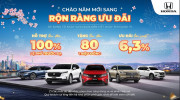 Honda ưu đãi lên đến 80 triệu đồng cho khách mua xe trong tháng 1/2026