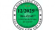 Từ 2025, có ba loại tem kiểm định áp dụng cho từng loại xe