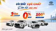 Toyota ưu đãi đến 100% lệ phí trước bạ, cơ hội sở hữu xe dịp hè