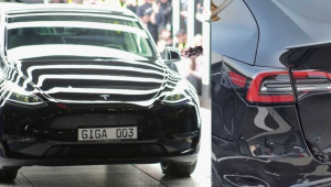 Chiếc Tesla Model Y thứ 12 của siêu nhà máy Berlin Gigafactory vừa bàn giao đã gặp tai nạn