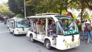 Hà Nội dừng hoạt động xe điện 4 bánh chở khách du lịch tuyến Hoàn Kiếm- Hoàng thành Thăng Long