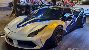 Đón chủ mới, siêu phẩm Ferrari 488 GTB độ Liberty Walk đổi màu sơn cực lạ tại Sài Gòn