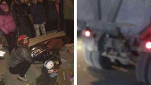 Va chạm với xe tải 