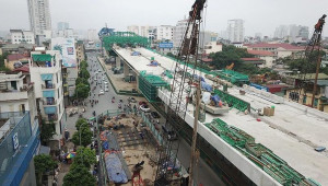 Thi công vành đai 2 trên cao, phương tiện đi lại ra sao?