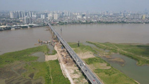 Ngắm cây cầu Vĩnh Tuy 2 đang dần rõ hình hài