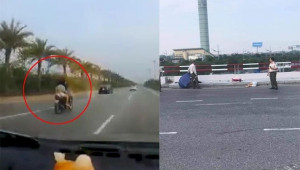 Hai nữ giới thương vong khi điều khiển xe máy vào đường dẫn lên nhà ga Nội Bài