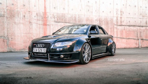 Sài Gòn: Ngắm Audi A4 2004 độ widebody cực hầm hố
