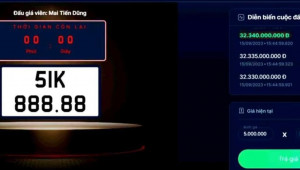 Biển số 51K-888.88 từng được trả hơn 32 tỷ đồng được đưa ra đấu giá lại