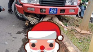 Đắk Lắk: Xe cứu hoả nghiến phải xe máy khi đang đi làm nhiệm vụ