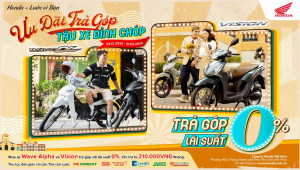 Honda Việt Nam triển khai Chương trình “Ưu đãi trả góp – Tậu xe đỉnh chóp”