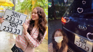 Ca sỹ Hương Ly mua Kia Sedona thế hệ cũ nhưng lại bốc được biển số 