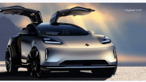 GAC Aion Hyper HT: Mẫu xe điện thể thao có cửa xe dạng cánh chim, vô lăng hình chữ nhật