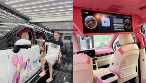 Đoàn Di Băng sắm Kia Carnival và độ xe phong cách siêu nhí nhảnh