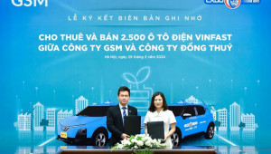 Lado Taxi ký thỏa thuận mua và cho thuê 2.500 ô tô điện VinFast từ GSM