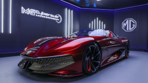 MG hé lộ diện mạo của siêu xe điện Cyberster Concept mới, có thể đi 800 km khi sạc đầy