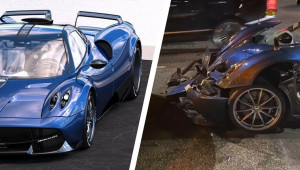 “Siêu xe độc bản” Pagani Huayra Pearl tiếp tục gặp tai nạn nghiêm trọng