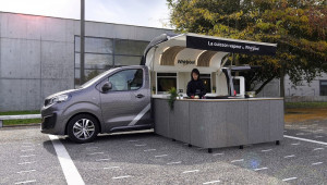Mẫu xe bán hàng lưu động Peugeot trông như một căn bếp ngoài trời đầy hiện đại