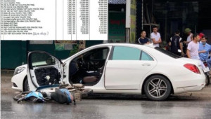 Vụ xe máy đâm gãy cánh cửa Mercedes-Benz S400 ở Thái Nguyên: Chi phí sửa chữa hết hơn 260 triệu đồng