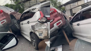 Sóc Sơn: Ford Everest “trèo đầu cưỡi cổ” Mitsubishi Xpander