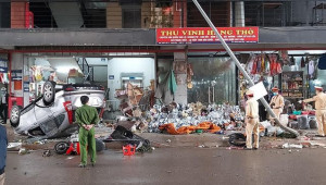 Hà Nam: Nữ tài xế cầm lái Honda CR-V gây tai nạn liên hoàn khiến 4 người bị thương