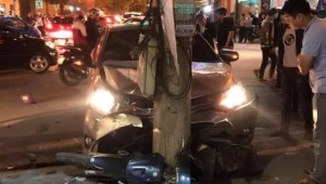 Hải Dương: Toyota Vios vượt đèn đỏ gây tai nạn liên hoàn, một người tử vong