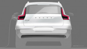 Volvo XC40 phiên bản điện hoá chính thức hé lộ qua bản phác thảo đầu tiên
