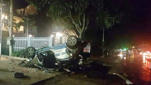 Lái xe taxi đâm xe máy làm 3 người chết có nồng độ cồn trong máu rất cao