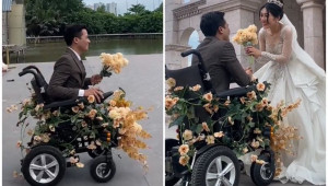 Phát sốt trước khoảnh khắc ngọt ngào của chàng trai “lái” xe hoa có 1-0-2 đi đón vợ