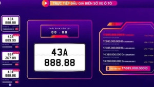 Đấu giá lại biển số 43A-888.88 với giá khởi điểm 500 triệu đồng