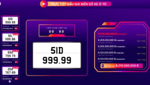 Biển số xe trúng đấu giá sẽ được gắn tem nhận diện riêng